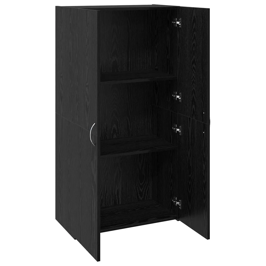 Cabinet de Bureau Chêne noir 60 x 32 x 115 cm Bois d'ingénierie - 5