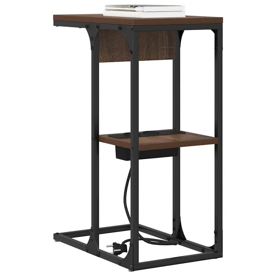 Cabinet de chevet Chêne brun 41,5 x 26 x 60,5 cm - 3