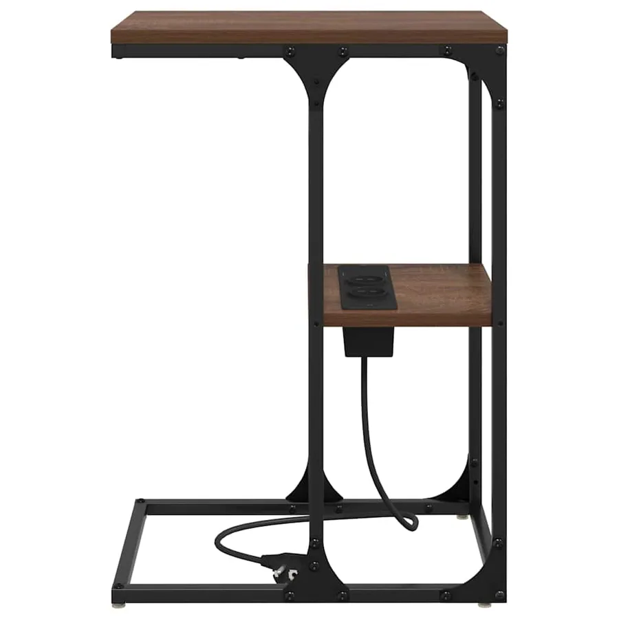 Cabinet de chevet Chêne brun 41,5 x 26 x 60,5 cm - 7