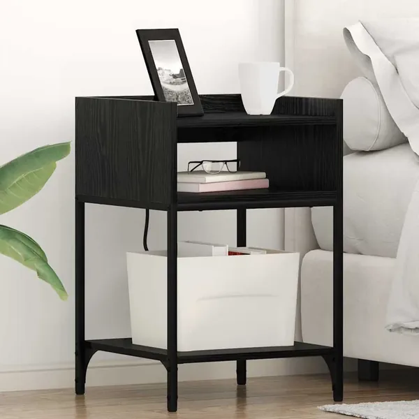Cabinet de chevet Chêne noir 40 x 40 x 61 cm Bois d'ingénierie
