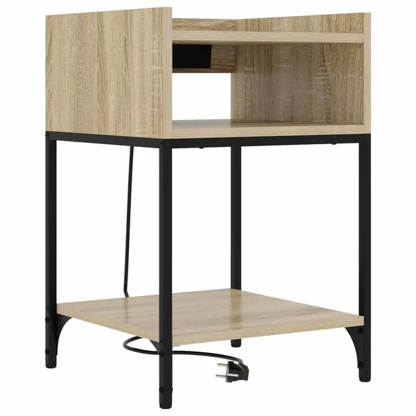Cabinet de chevet avec étagère Chêne Sonoma 40 x 40 x 61 cm