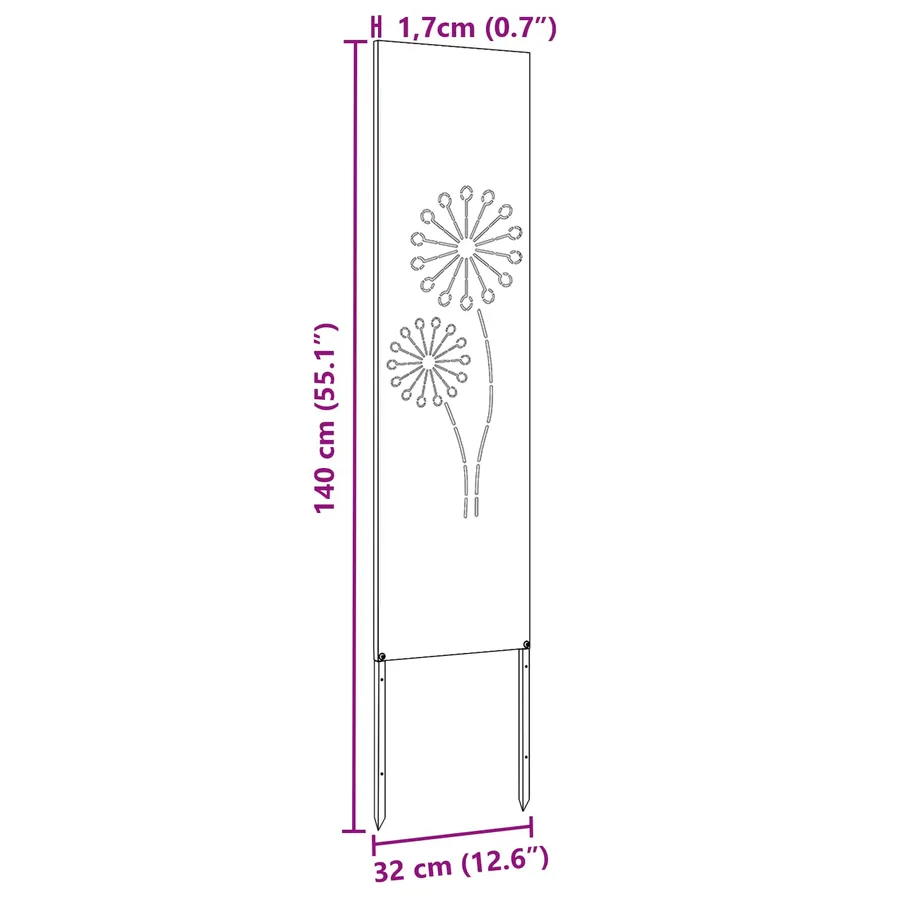 Écran de confidentialité de jardin Fretwork Blanc 32 x 140 cm - 13
