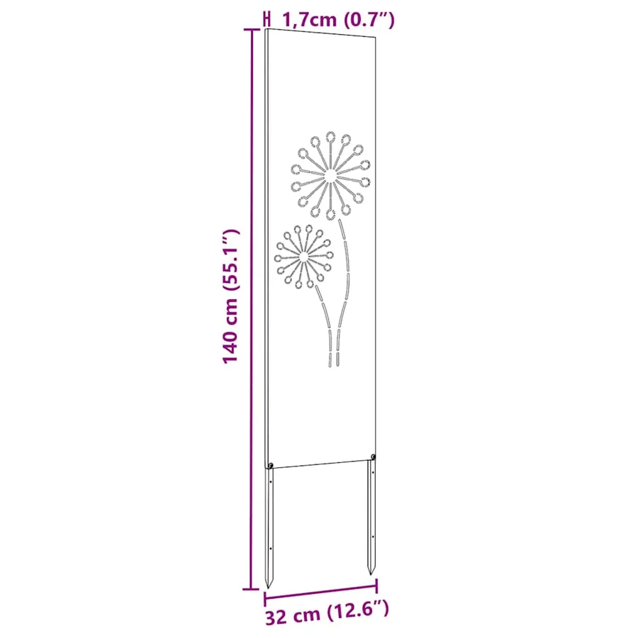 Écran de confidentialité de jardin Fretwork Blanc 32 x 140 cm - 14