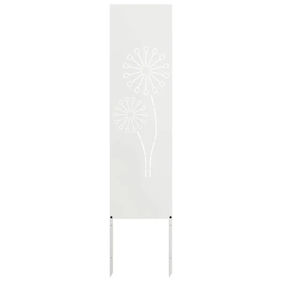 Écran de confidentialité de jardin Fretwork Blanc 32 x 140 cm - 4