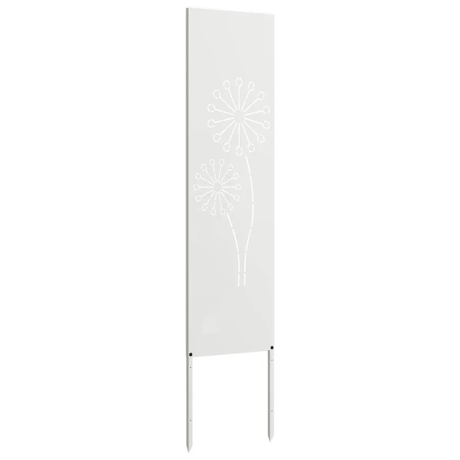 Écran de confidentialité de jardin Fretwork Blanc 32 x 140 cm - 5