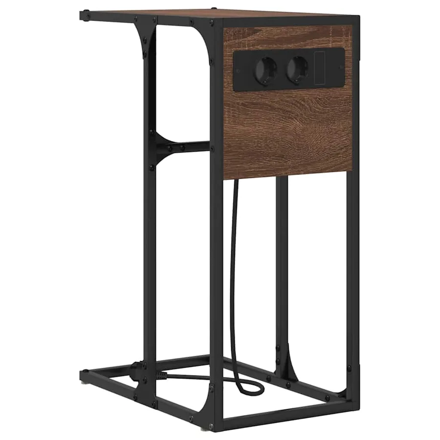 Cabinet de chevet Chêne brun 41,5 x 26 x 60,5 cm - 2