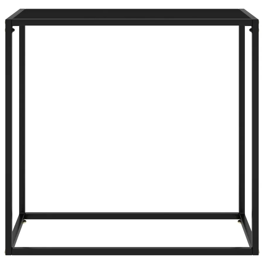 Table console Noir 80x35x75 cm Verre trempé - 2