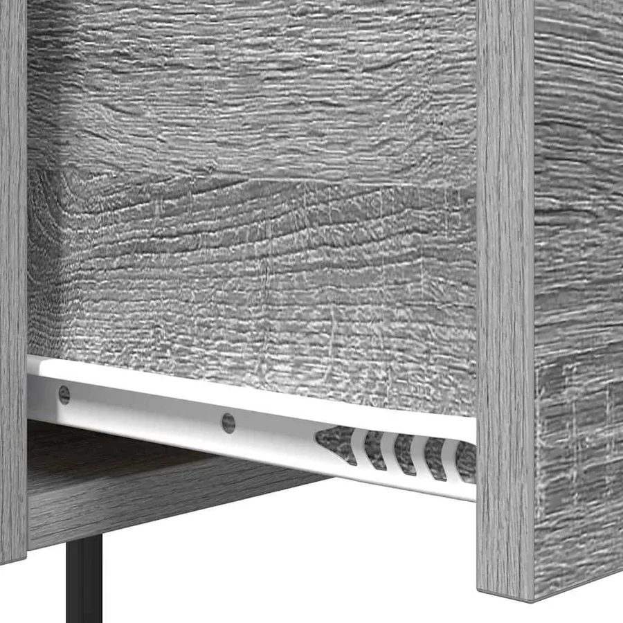 Cabinet de chevet Gris Sonoma 42 x 41 x 56 cm Bois d'ingénierie - 10