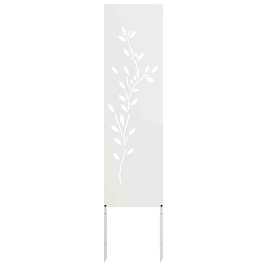 Écran de confidentialité de jardin Floral Blanc 32 x 140 cm - 2