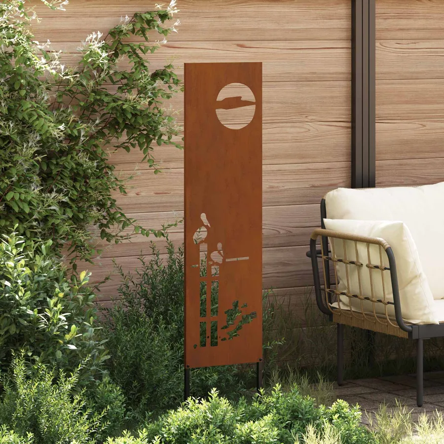 Écran de confidentialité de jardin Fretwork Rouillé 32 x 140 cm - 3