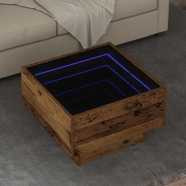 Table basse Bois ancien 50 x 50 x 30 cm Bois d'ingénierie