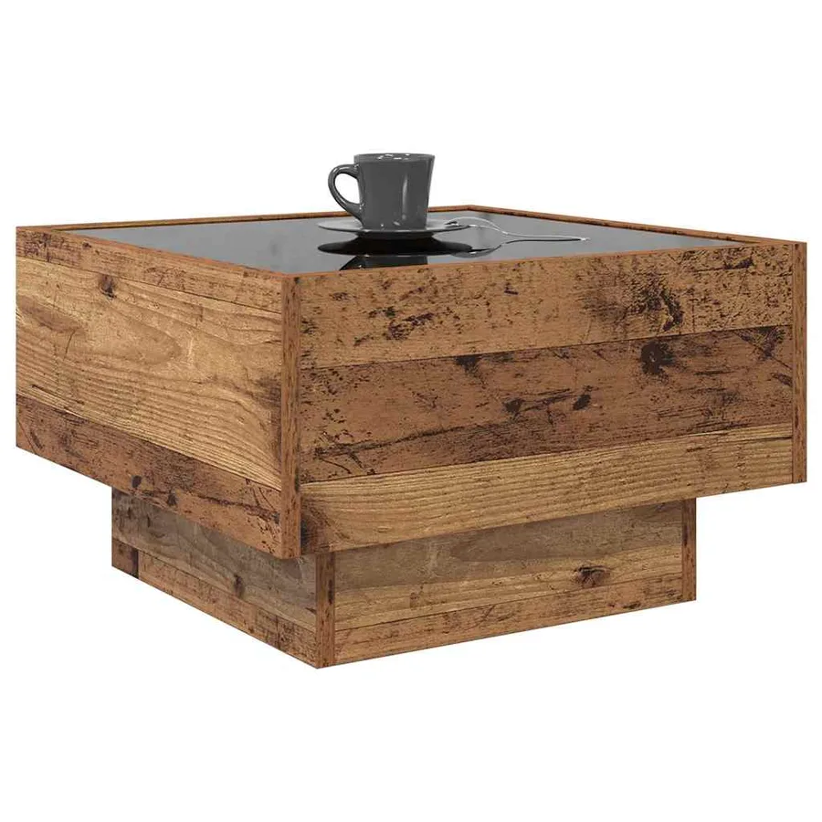 Table basse Bois ancien 50 x 50 x 30 cm Bois d'ingénierie - 3