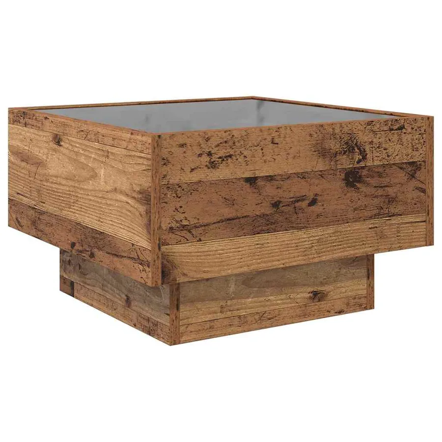 Table basse Bois ancien 50 x 50 x 30 cm Bois d'ingénierie - 8