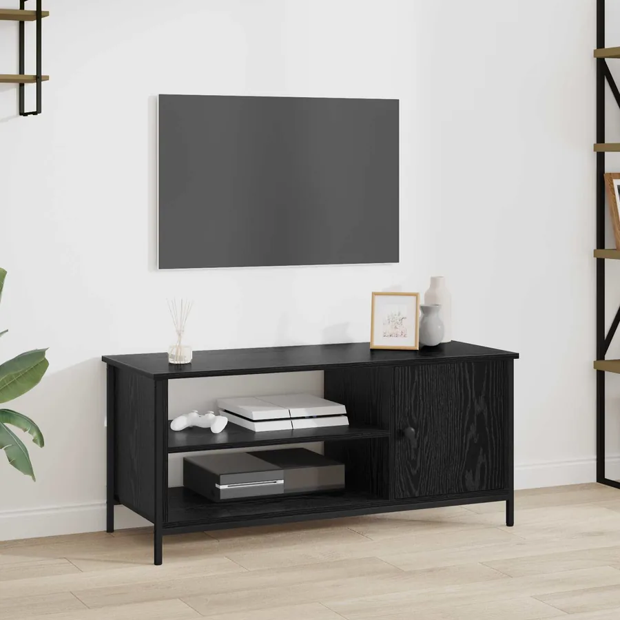 Meuble TV Chêne noir 100 x 40 x 45 cm Bois d'ingénierie