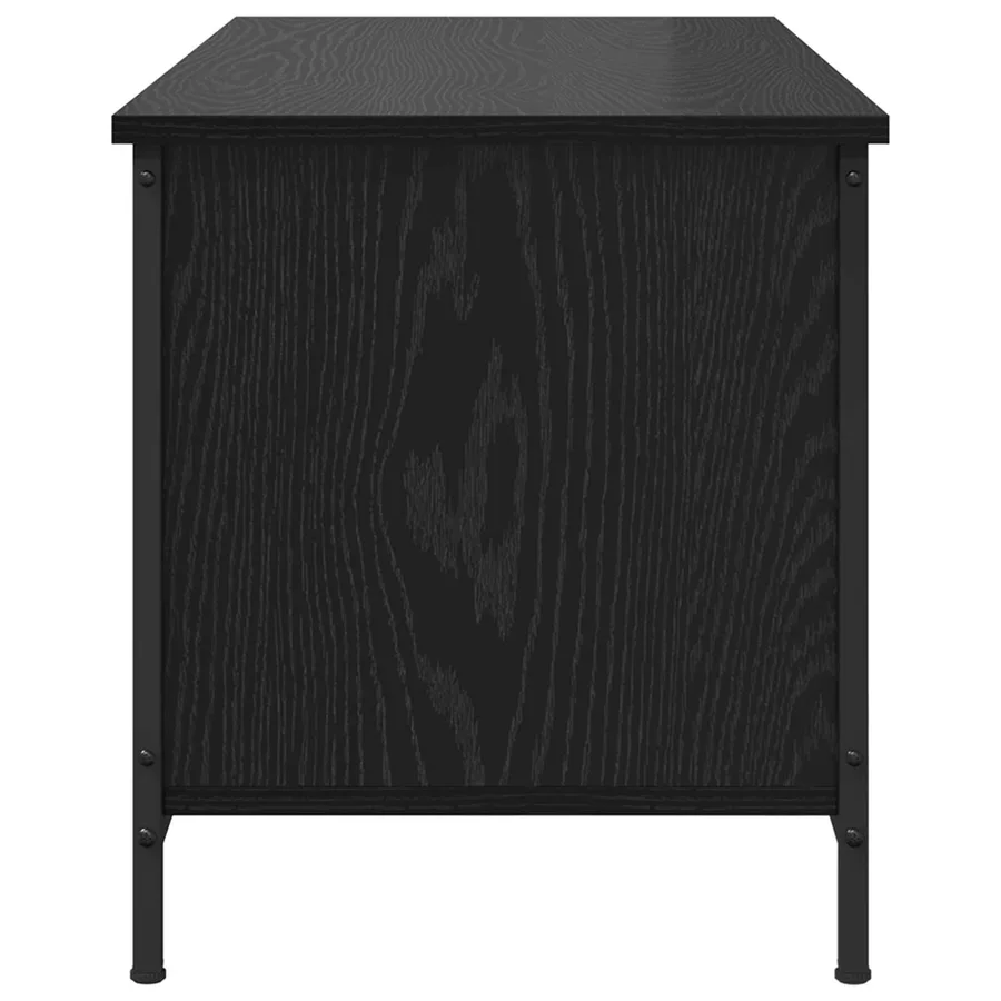 Meuble TV Chêne noir 100 x 40 x 45 cm Bois d'ingénierie - 7