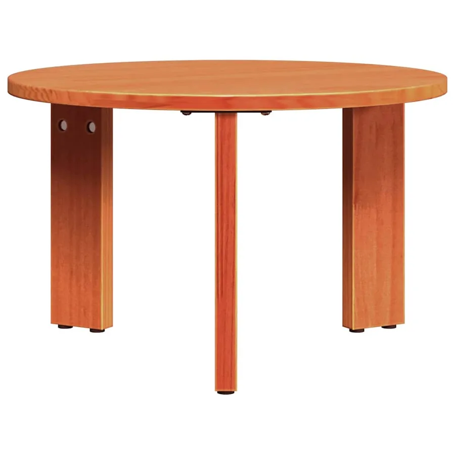 Table basse 2 pcs Brun cire Bois de pin massif - 10