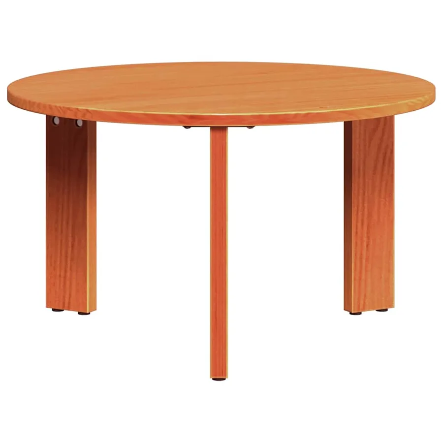Table basse 2 pcs Brun cire Bois de pin massif - 9