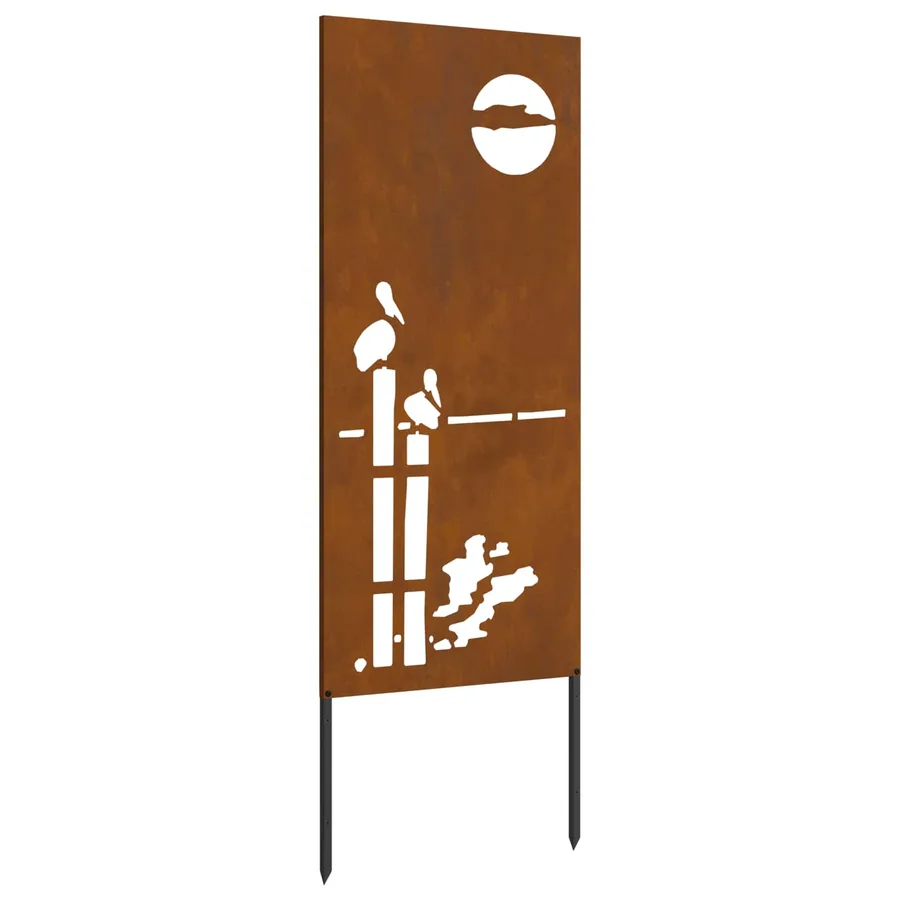 Écran de confidentialité de jardin Fretwork Rouillé 50 x 140 cm - 2