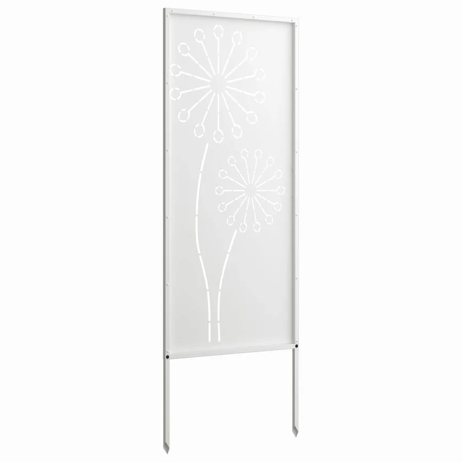 Écran de confidentialité de jardin Fretwork Blanc 50 x 140 cm - 5
