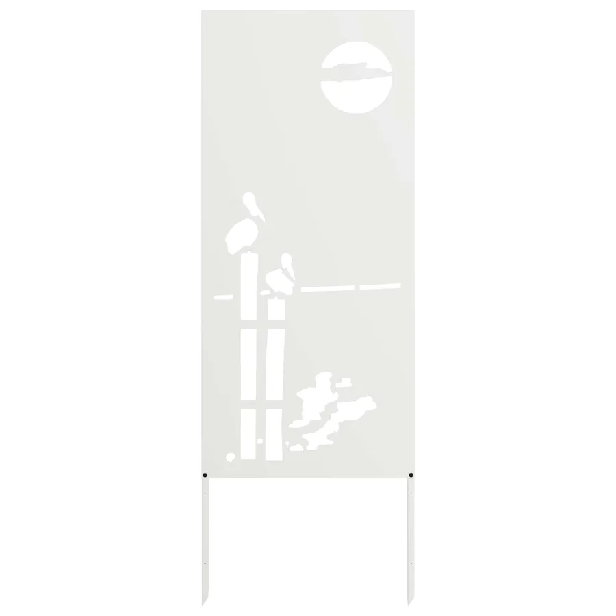 Écran de confidentialité de jardin Fretwork Blanc 50 x 140 cm - 2