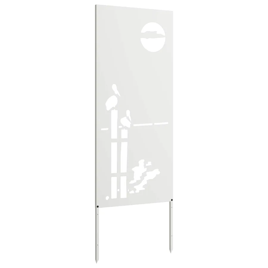 Écran de confidentialité de jardin Fretwork Blanc 50 x 140 cm - 4