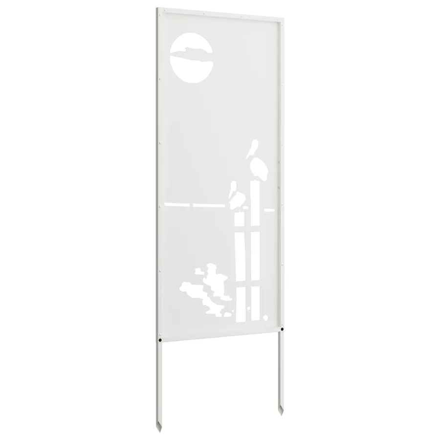 Écran de confidentialité de jardin Fretwork Blanc 50 x 140 cm - 5