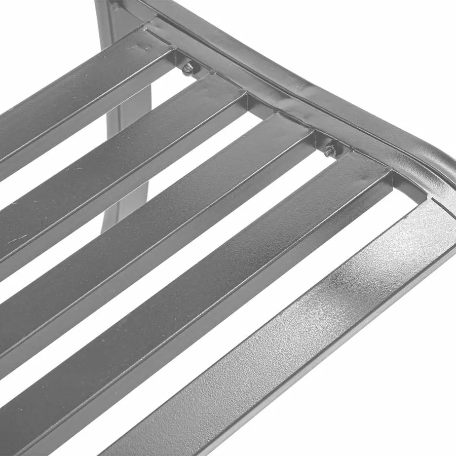 Banc de jardin Noir 120 cm Acier - 5