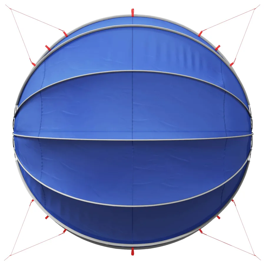 Dôme de piscine 500 x 500 x 236 cm Bleu azure - 11