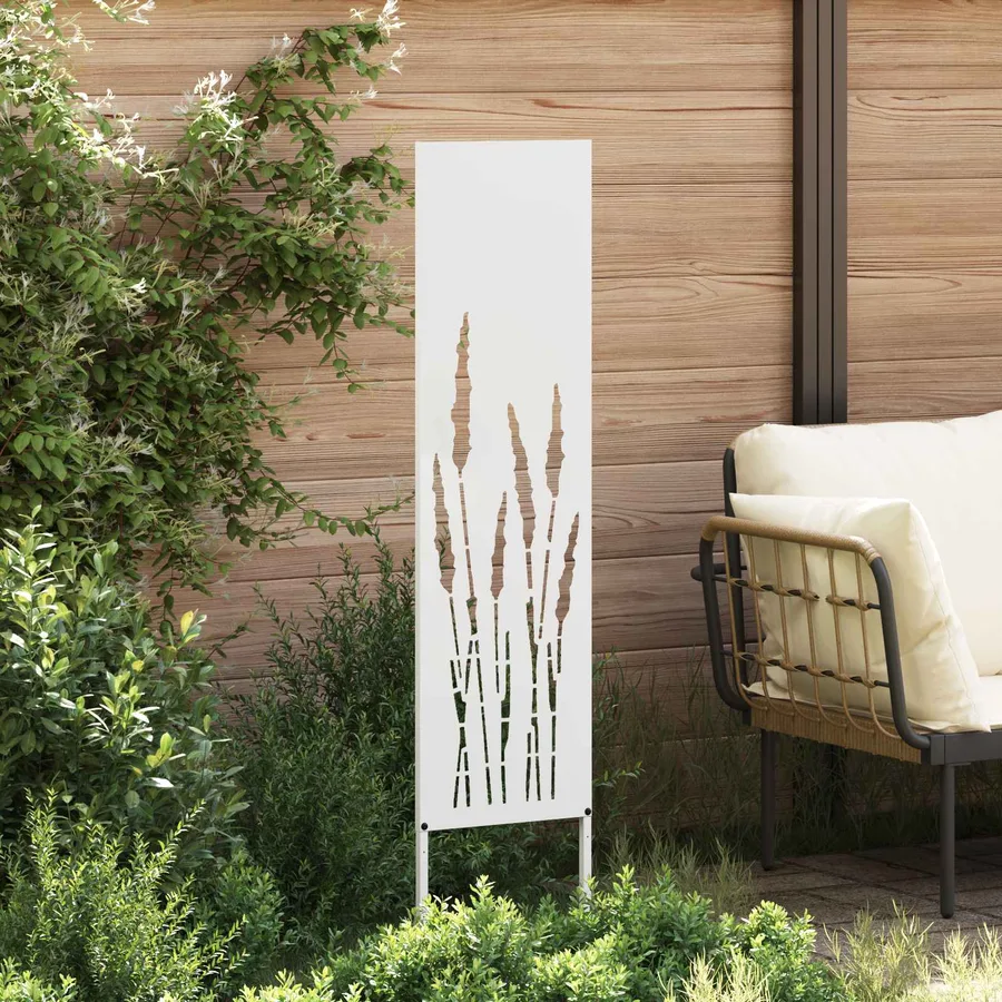 Écran de confidentialité de jardin Fretwork Blanc 32 x 140 cm - 3