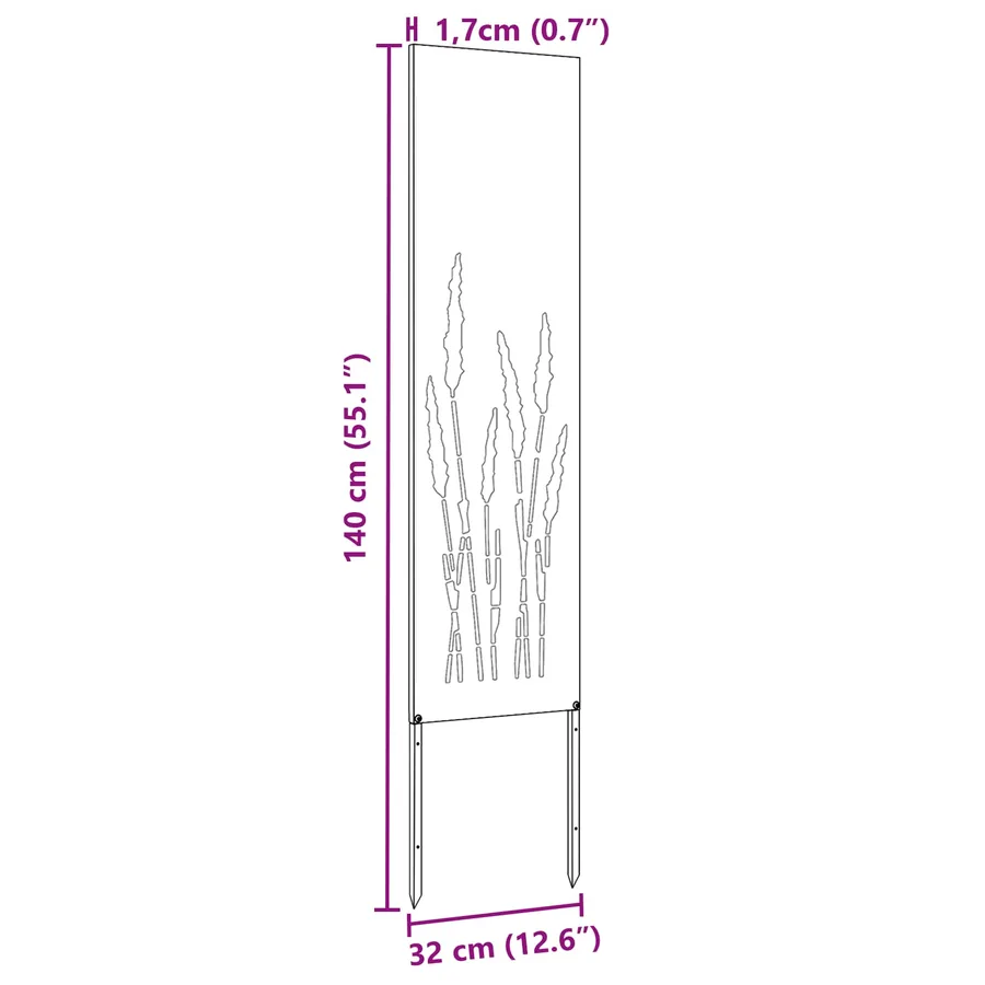 Écran de confidentialité de jardin Fretwork Blanc 32 x 140 cm - 8