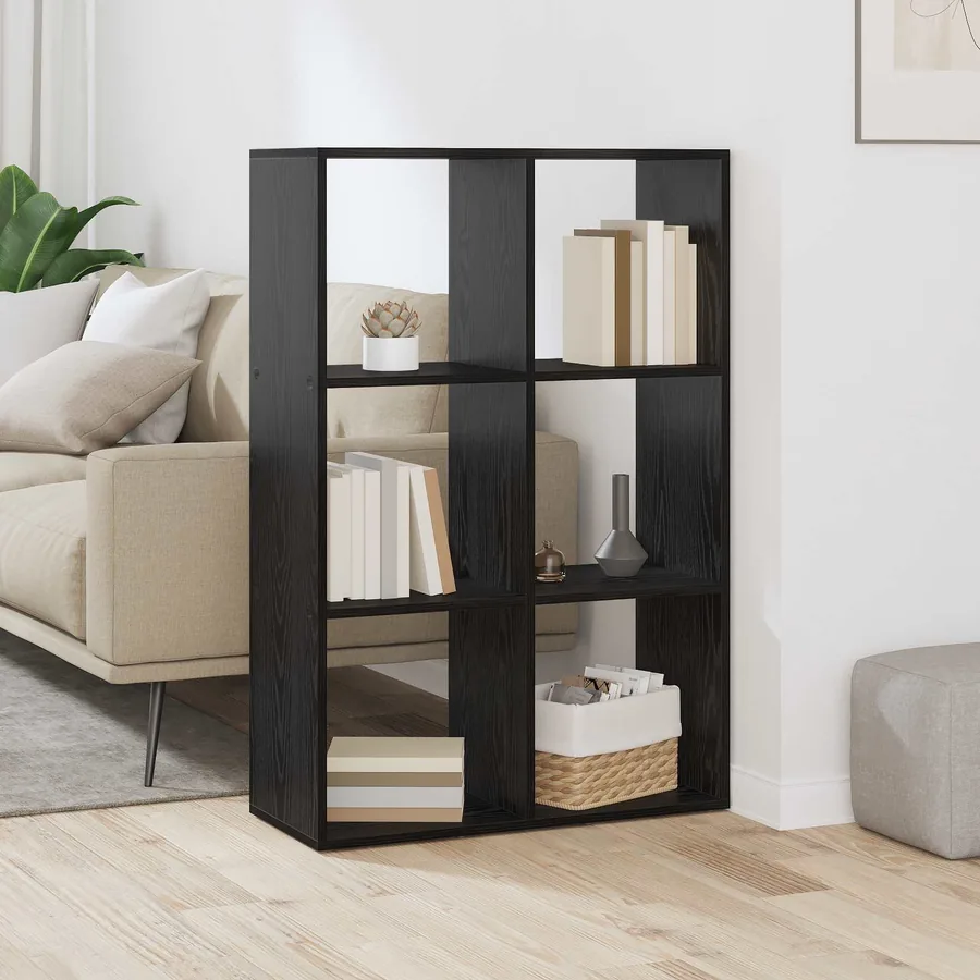 Bibliothèque Chêne noir 69,5 x 29 x 103,5 cm Bois d'ingénierie