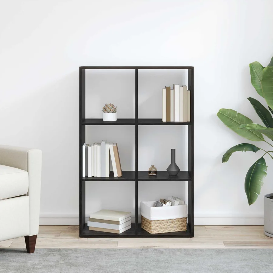 Bibliothèque Chêne noir 69,5 x 29 x 103,5 cm Bois d'ingénierie - 4