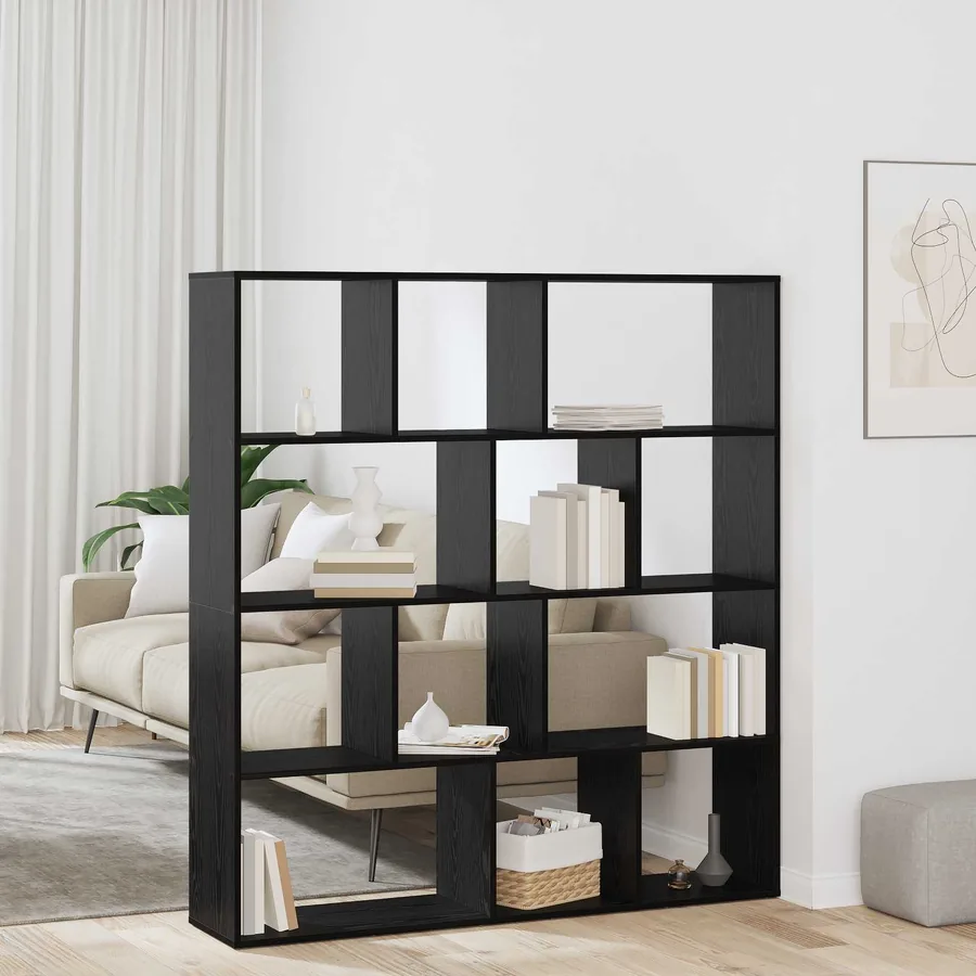Bibliothèque Chêne noir 132 x 29 x 141,5 cm Bois d'ingénierie