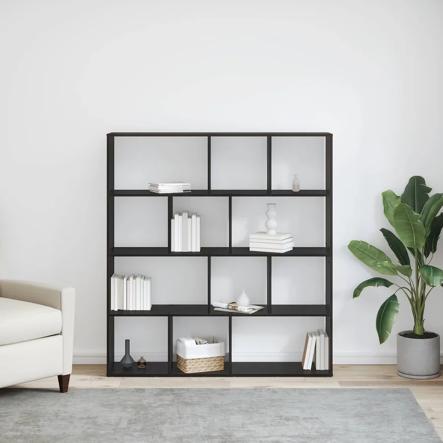Bibliothèque Chêne noir 132 x 29 x 141,5 cm Bois d'ingénierie - 4