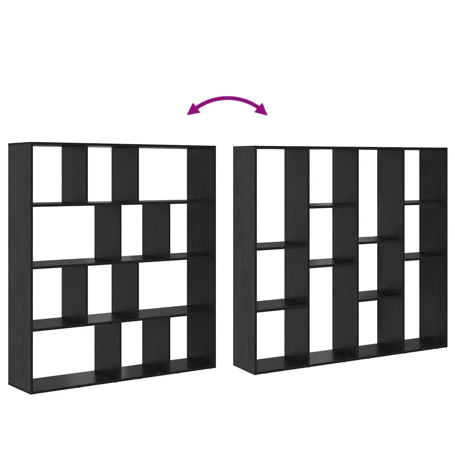 Bibliothèque Chêne noir 132 x 29 x 141,5 cm Bois d'ingénierie - 9