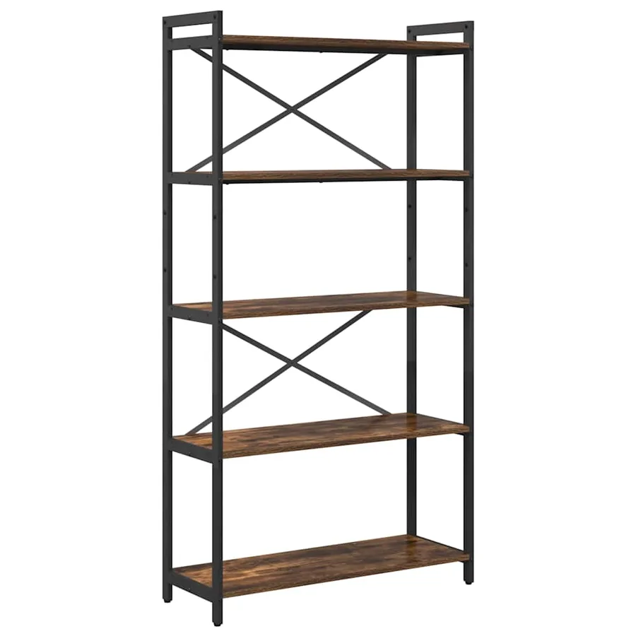 Étagère Chêne fumé 80 x 30 x 155 cm Bois d'ingénierie - 2
