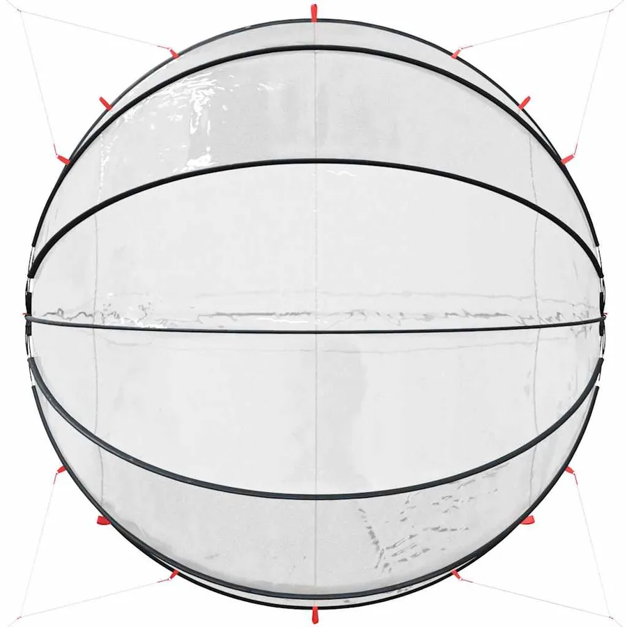 Dôme de piscine Transparent 430 x 430 x 210 cm PVC - 11