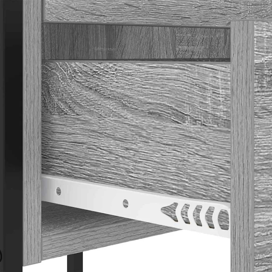 Cabinet de chevet avec tiroir 2 pcs Gris Sonoma 42 x 41 x 61 cm - 11