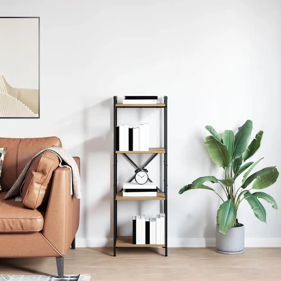 Étagère 40 x 30 x 119 cm Bois d'ingénierie Chêne artisanal - 4