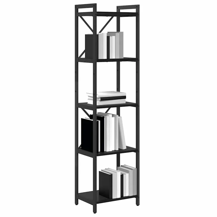 Étagère Chêne noir 40 x 30 x 155 cm Bois d'ingénierie - 3