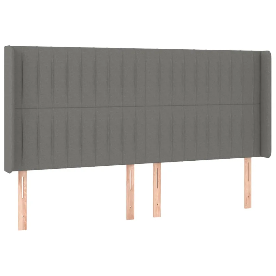 Sommier à lattes de lit matelas LED Gris foncé 200x200 cm Tissu - 7