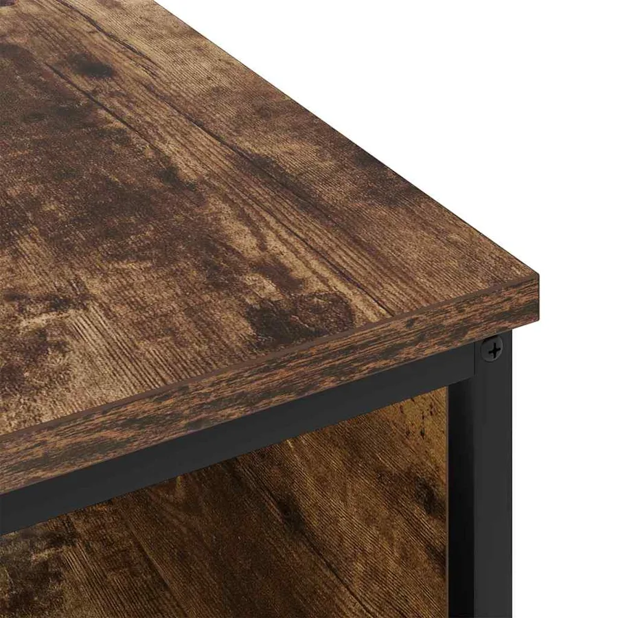 Cabinet de chevet Chêne fumé 41 x 28 x 76 cm Bois d'ingénierie - 10