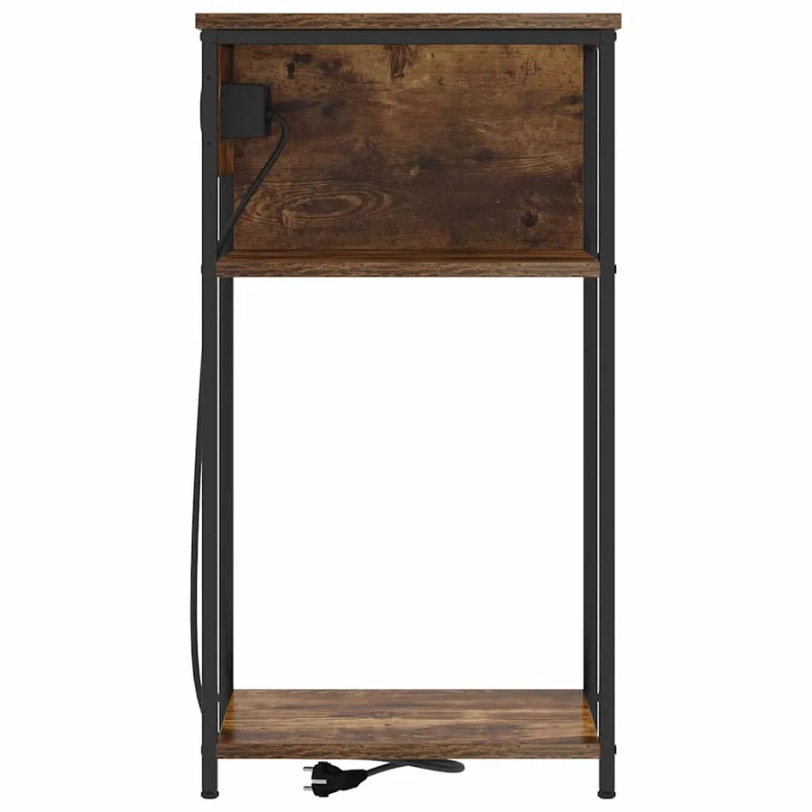 Cabinet de chevet Chêne fumé 41 x 28 x 76 cm Bois d'ingénierie - 7