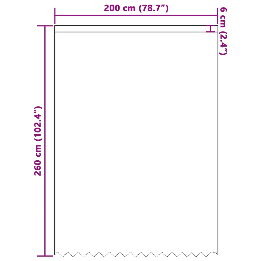 Rideau en Dentelle avec des rideaux Blanc 260x200cm Polyester - 8