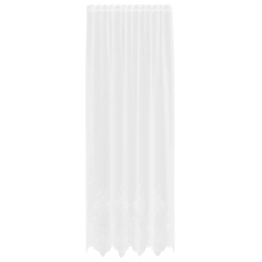 Rideau en Dentelle Floral Blanc 280 x 150 cm Polyester - 2