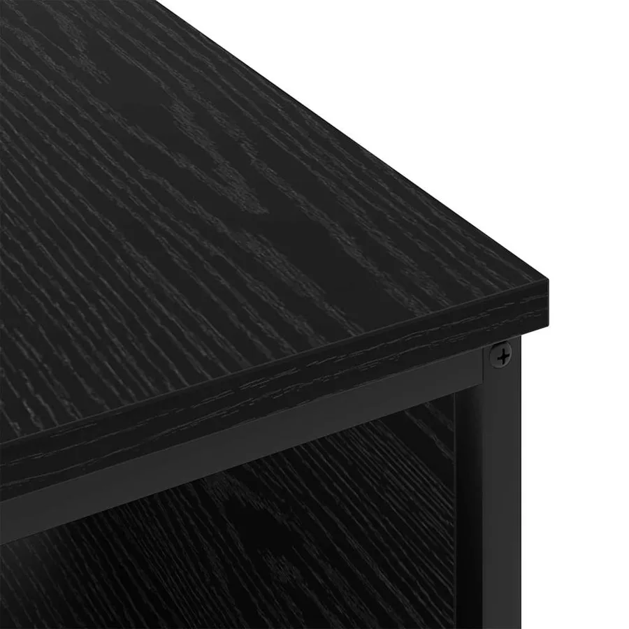 Cabinet de chevet Chêne noir 41 x 28 x 76 cm Bois d'ingénierie - 8