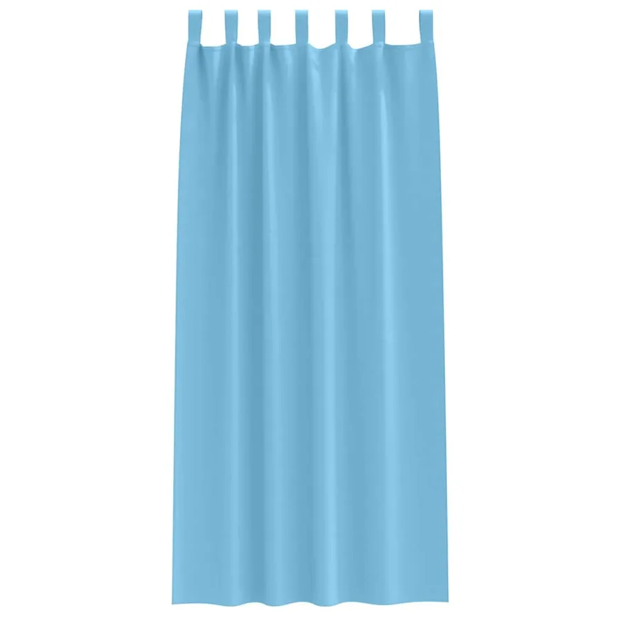 Rideaux occultants avec anneaux 2 pcs Bleu clair 225 x 140 cm - 4