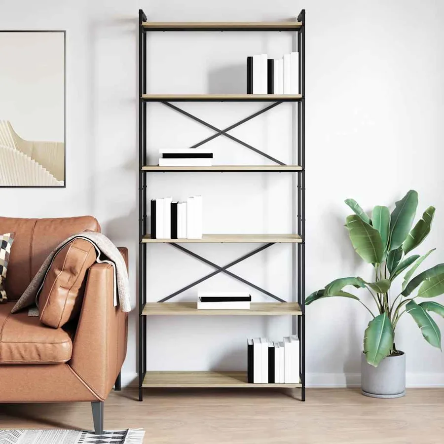 Étagère Chêne Sonoma 80 x 30 x 189,5 cm Bois d'ingénierie - 4