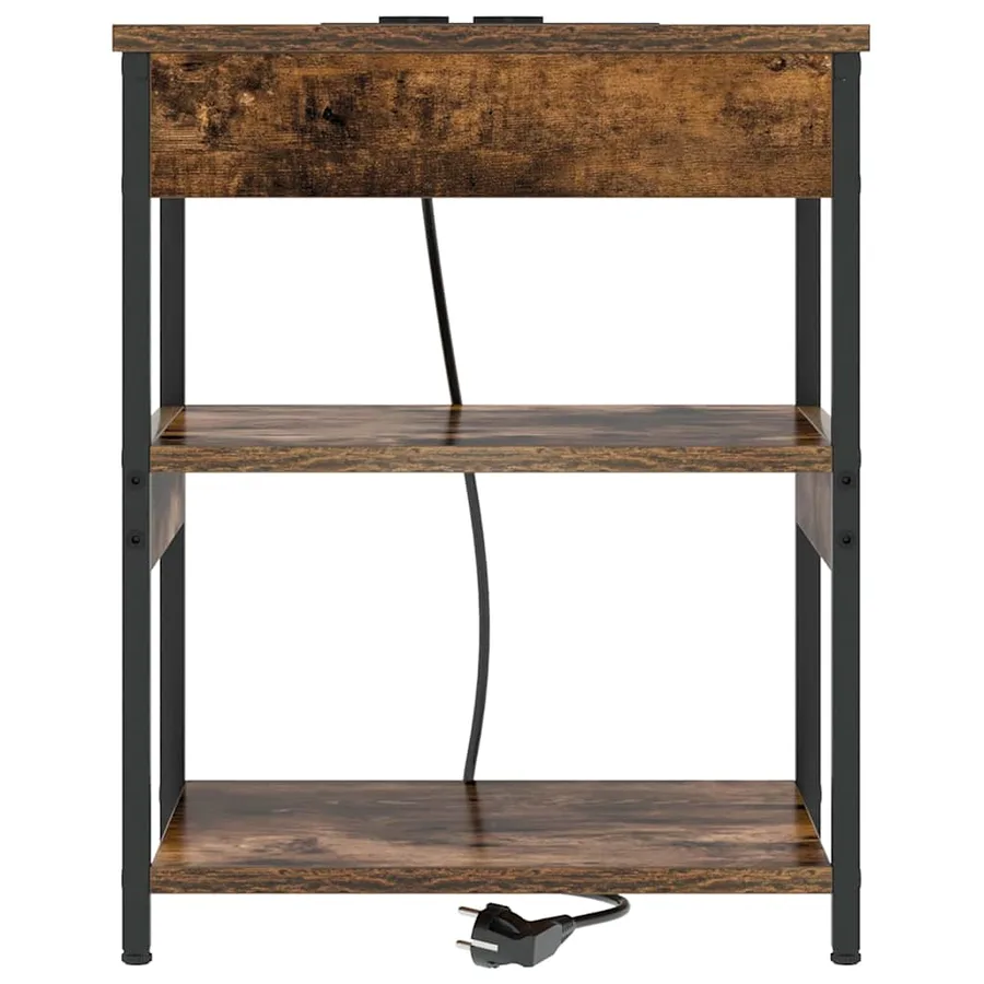Cabinet de chevet 2 pcs Chêne fumé 41 x 31 x 51 cm - 6