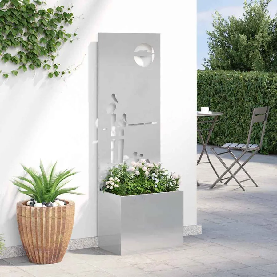 Écran de confidentialité de jardin Fretwork Argent 50 x 150 cm - 4